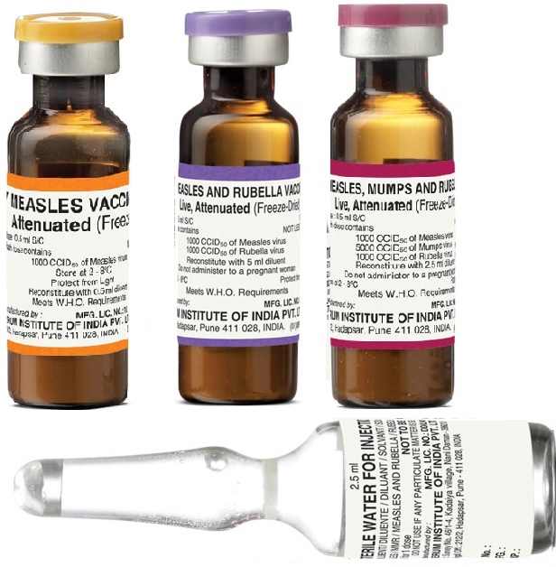 Measles containing vaccines