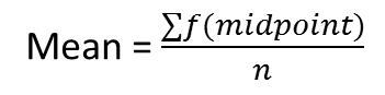 Mean (class interval data)