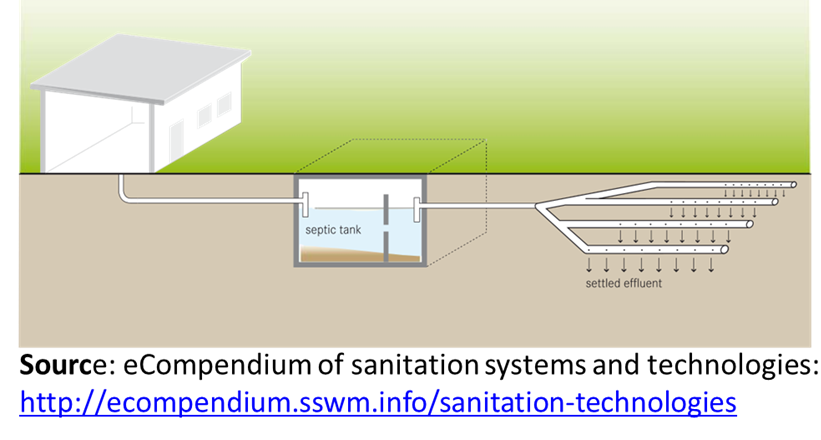 Effluent Leach Field of Septic Tank