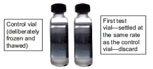 Shake test: vaccine invalid